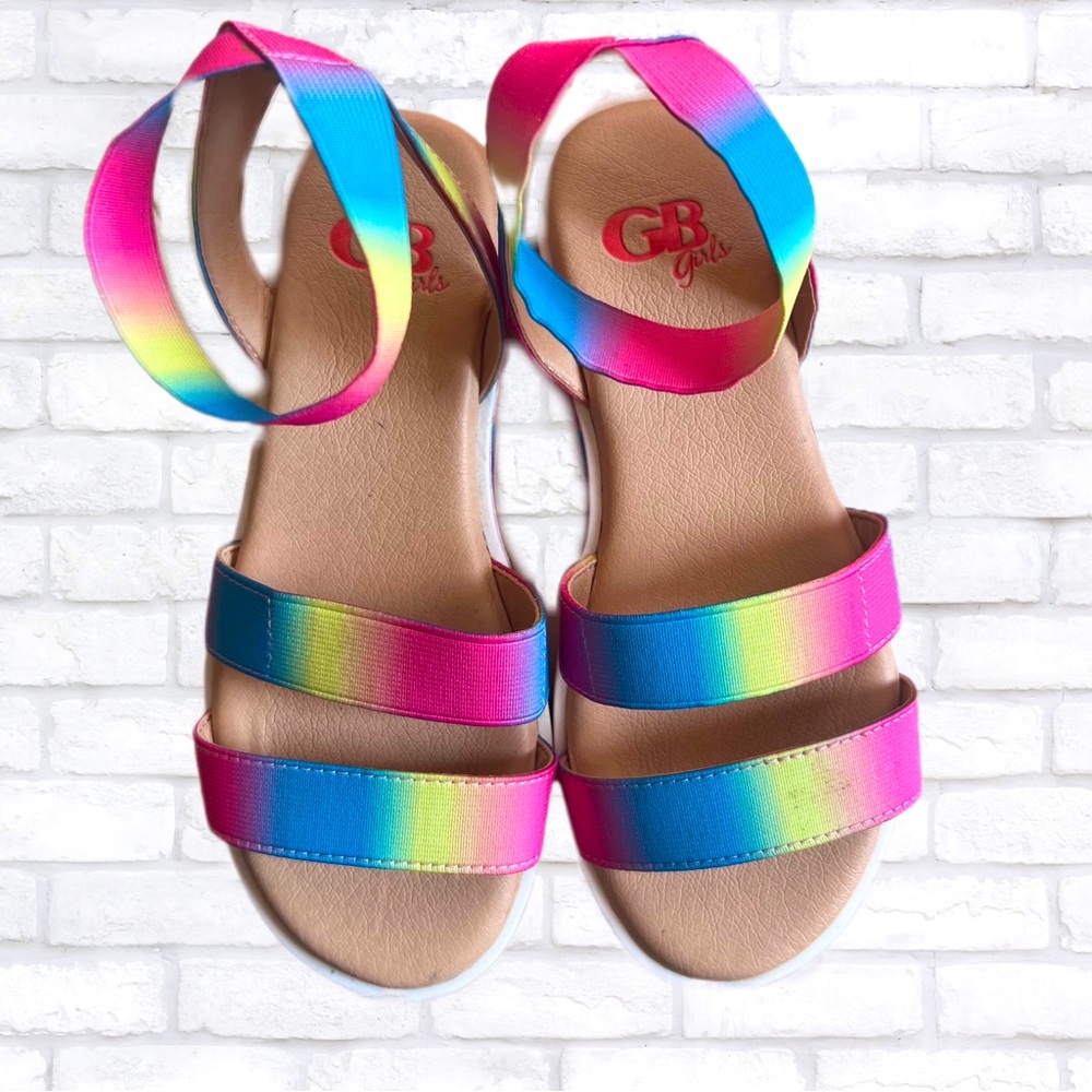GB Karli girl Rainbow platform sandals LIKE NEW *WORE ONCE*